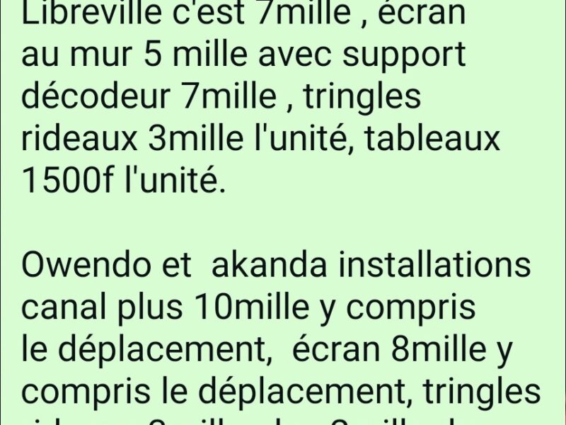 Installation, décoration et autres